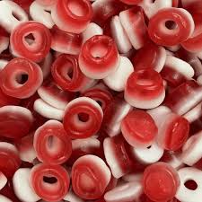 7 Jelly Sticks Bagues Cerises Lisses 100g