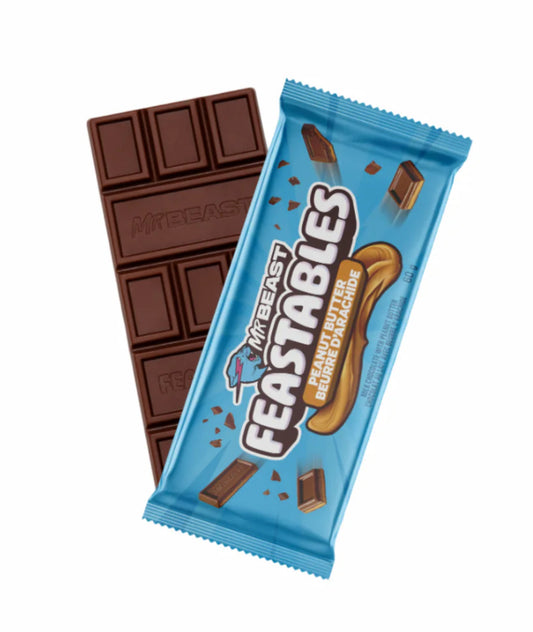 Mr Beast Feastable - Tablette de chocolat Beurre de Cacahuètes 60g