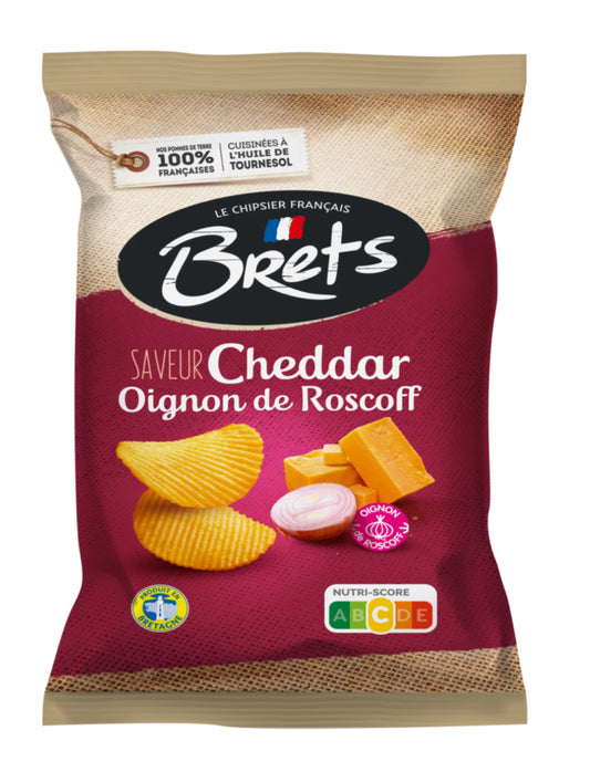 Brets Cheddar Oignons de Roscoff 125g