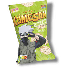Komesan - Chips de riz Edition Naruto Kakashi - Crème et Oignon